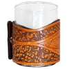 Handcrafted Leather Wrapped Whiskey Glass | Spotted Sea Trout Rocks Glass