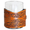 Handcrafted Leather Wrapped Whiskey Glass | Spotted Sea Trout Rocks Glass
