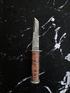 Military Style Tanto knife High Carbon Damascus Blade Hand Made by Titan Stacked Leather Handle TD-235