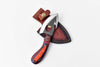 Handcrafted Gut Hook Skinner Knife with Exotic Wood Handle & Leather Sheath - TS-2