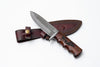 A.3 Damascus Steel Hunting Knife Buck Engraved Walnut Scales TD-710