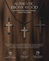 Ebony Wood Cross Pendant (Black)