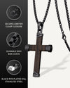 Ebony Wood Cross Pendant (Black)