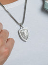 Meteorite Shield Pendant Necklace