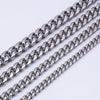Chunky Stainless Steel Men's Cuban Link Chain Necklace 18.11” Long 8,10,12,14 mm Wide WA-3910