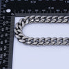 Chunky Stainless Steel Men's Cuban Link Chain Necklace 18.11” Long 8,10,12,14 mm Wide WA-3910