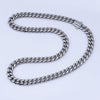 Chunky Stainless Steel Men's Cuban Link Chain Necklace 18.11” Long 8,10,12,14 mm Wide WA-3910