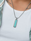 Turquoise Column Pendant Necklace