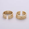 Gold Hammered Band--Men's Gold Adjustable Ring--Stackable Band--Simple and Unique--Gold Plated Hammered Band-Rustic Band