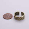 Gold Hammered Band--Men's Gold Adjustable Ring--Stackable Band--Simple and Unique--Gold Plated Hammered Band-Rustic Band