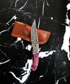 Titan Classico Viola- Raindrop Damascus folding blade/ EDC/ Clip point TF-002