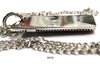 Solid stainless steel cross dog tag necklace knurled engraved detail biker heavy keel chain for men waterproof jewelry