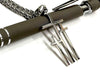 Three Crosses of Calvary Necklace | Gold Silver Triple Cross Pendant