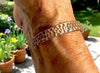 Pure Copper Hammered Cuff Bracelet, Heavy Solid Bangle