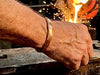Pure Copper Hammered Cuff Bracelet, Heavy Solid Bangle