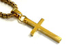 Sleek Silver Cross Necklace Men Women, Waterproof Steel Pendant