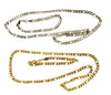 Curb Chain Necklace Bracelet Set, Waterproof Silver Gold Links