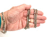 Curb Chain Necklace Bracelet Set, Waterproof Silver Gold Links