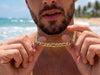 Curb Chain Necklace Bracelet Set, Waterproof Silver Gold Links