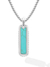 Turquoise Column Pendant Necklace