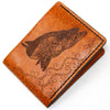 Handcrafted Snook Leather Bill Fold Wallet - Made to Order in USA