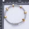 Stainless Steel Men's Bracelet Bolted Ribbed Cuff Bracelet in Silver & Mixed Metal | WA-3796 WA-3797