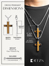 Tiger Eye Cross Pendant Necklace