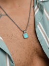 Turquoise Square Pendant Necklace